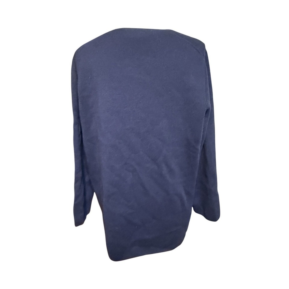 J.CREW Sweater Cardigan Womens M Blue Merino Wool Gold Buttons #B0154 - Picture 3 of 5